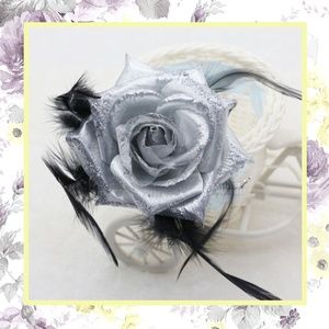 🌺 HAIR ROSE FLOWER CLIP PIN UP TIE BROOCH PROM